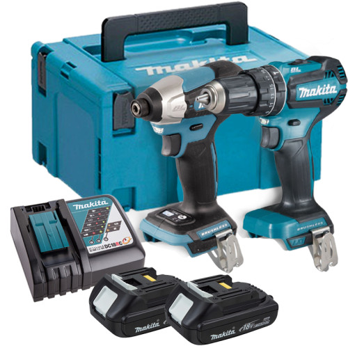 Bộ combo máy khoan + máy siết bu lông dùng pin 18V Makita DLX2419JX2